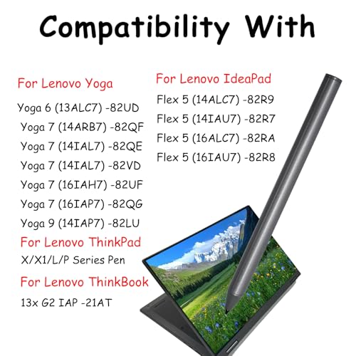 CaoXiong Stylus Pen Compatible with Lenovo Digital Pen 2,Compatible with Lenovo IdeaPad Flex 5/7 Series Pen,Yoga 6/7/9 Serise,ThinkPad X/X1/L/P Serise,ThinkBook 13x G2 IAP-21AT - Image 2
