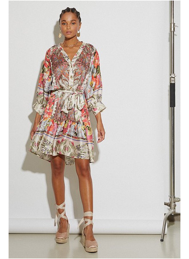 BSB Printed dress with buttons  - Image 1
