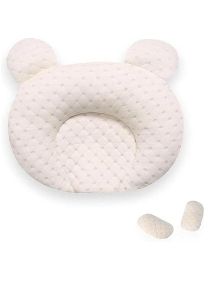 HOOKOR Baby head shaping pillow, made of silicone and memory foam with a triangular design for infants and newborns, flat head prevention pillow  - Image 1
