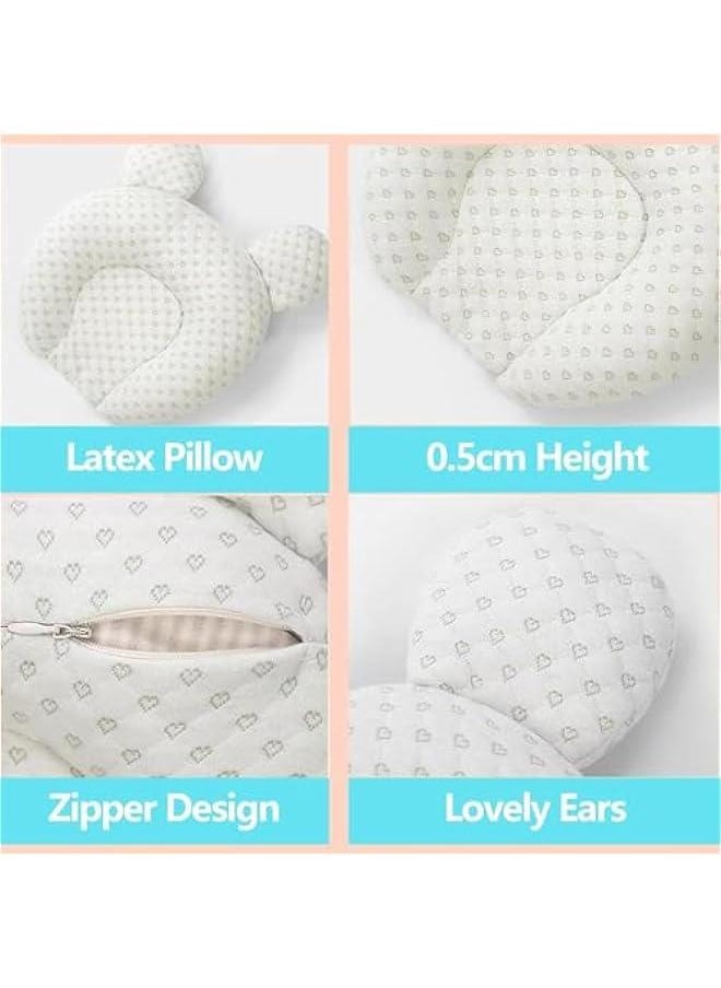 HOOKOR Baby head shaping pillow, made of silicone and memory foam with a triangular design for infants and newborns, flat head prevention pillow  - Image 2