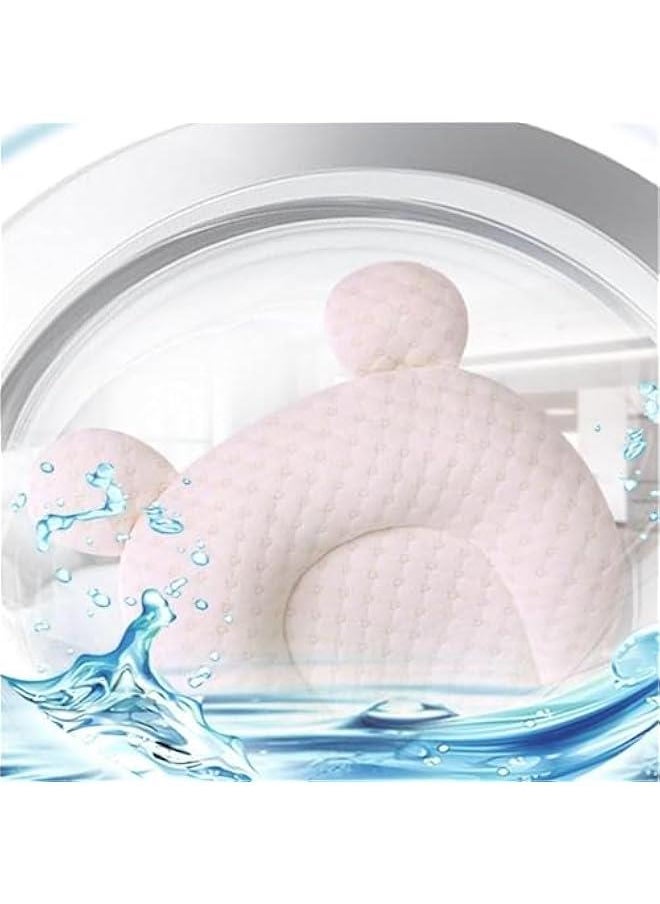 HOOKOR Baby head shaping pillow, made of silicone and memory foam with a triangular design for infants and newborns, flat head prevention pillow  - Image 3