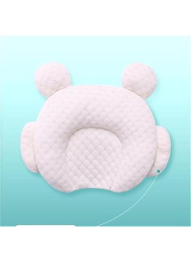 HOOKOR Baby head shaping pillow, made of silicone and memory foam with a triangular design for infants and newborns, flat head prevention pillow  - Image 4