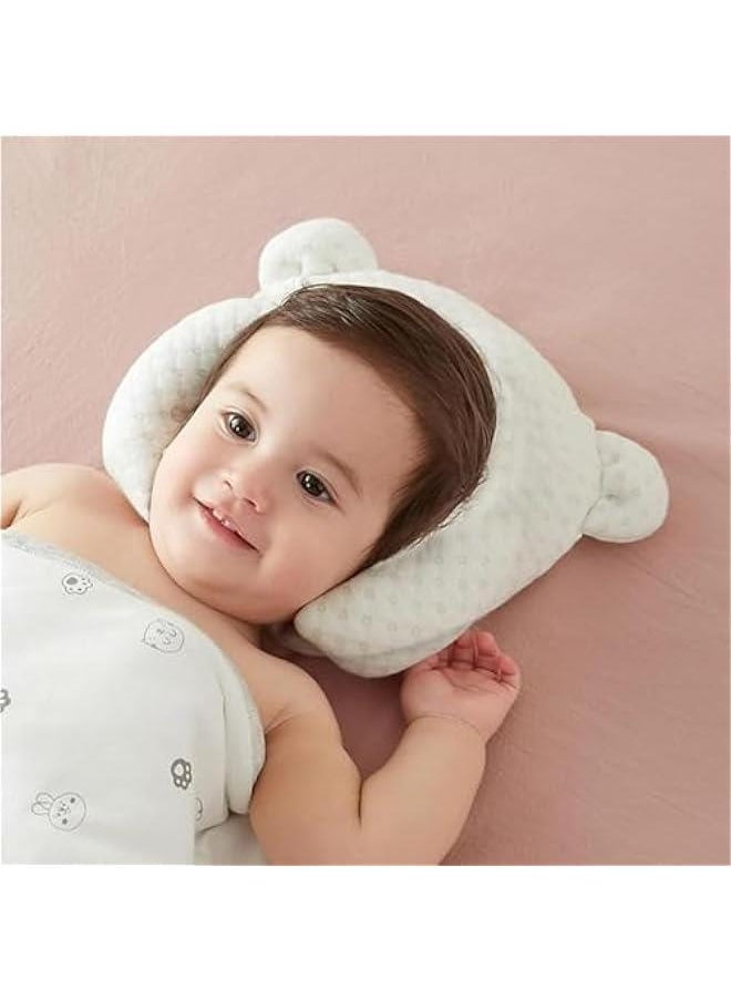 HOOKOR Baby head shaping pillow, made of silicone and memory foam with a triangular design for infants and newborns, flat head prevention pillow  - Image 5