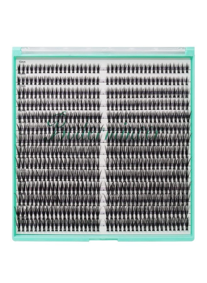 Bodermincer XXXL Tray 560pcs 40D Cluster D Curl 10-12-14-16mm Mixed Cluster DIY at Home Lashes Eyelashes Extensions (40D-D Curl-10-12-14-16mm Mixed) - Image 1