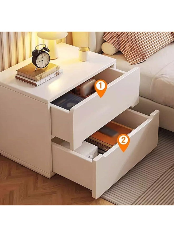  CityRiya-Long 40*41*60 سم منضدة ، طاولة بجانب السرير ، طاولة جانبية ، خزانة تخزين قهوة أريكة مع درجتين ، وضعية طاولة نهاية ليلية للمنزل لغرفة المعيشة وغرفة النوم - Image 2