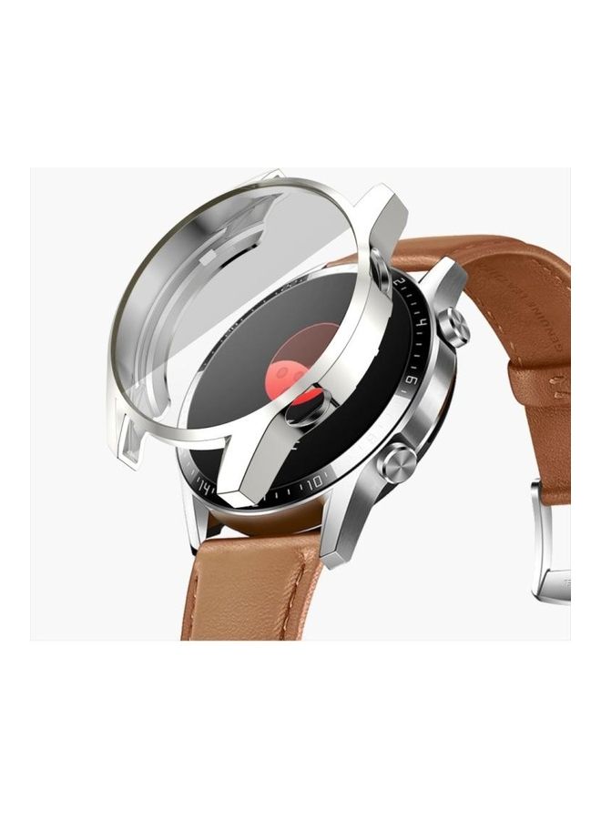 NIBEMINENT For Huawei GT2 46MM Plating TPU All Inclusive Protective Shell Silver - Image 3