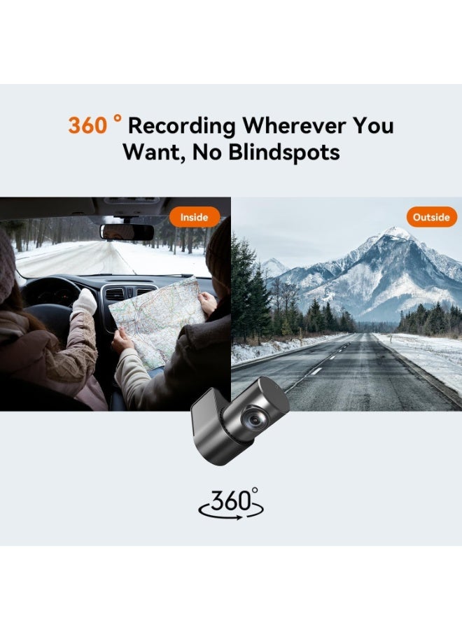 DDPAI Dash Cam for Cars, 1296P + 1080P Front and Rear Dashcam Car Camera Built-in WiFi, Super Night Vision, Dual Captures Footage, 24H Parking Mode, G-Sensor, Loop Recording, N1 Dual - Image 5