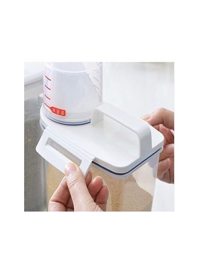 Zaboon Dry Food Storage Containersairtight Plastic Kitchen Storage Organizercontainers With Measuring Cup Clear Food Storage Box For Flour Sugar Rice Stackable Boxes With Locking Lids 4Pcs - Image 2