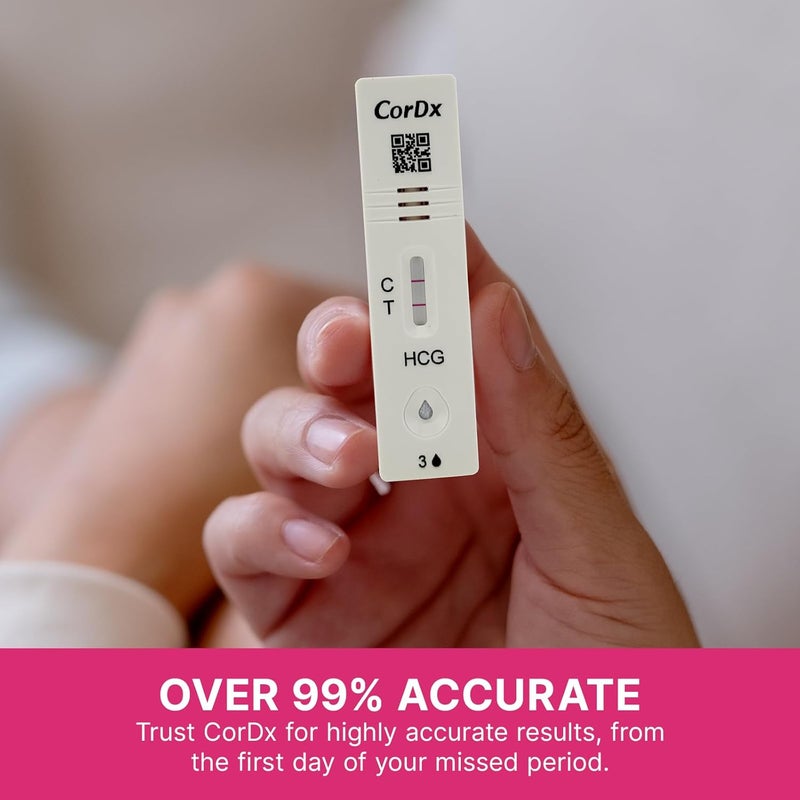 CorDx Early Detection Pregnancy Test Kit Urine Tests for Easy at Home hCG Level Testing Tester for Pregnant Women Clear Fast and Reliable Result with Over 99 Accuracy 7 Pack Cassettes - Image 2