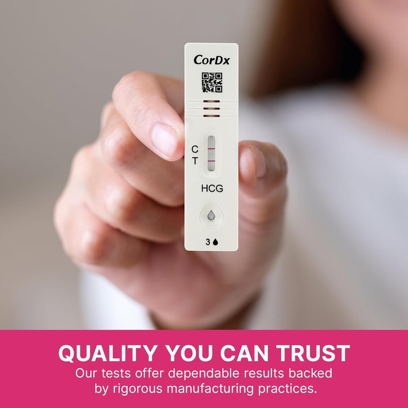 CorDx Early Detection Pregnancy Test Kit Urine Tests for Easy at Home hCG Level Testing Tester for Pregnant Women Clear Fast and Reliable Result with Over 99 Accuracy 7 Pack Cassettes - Image 4