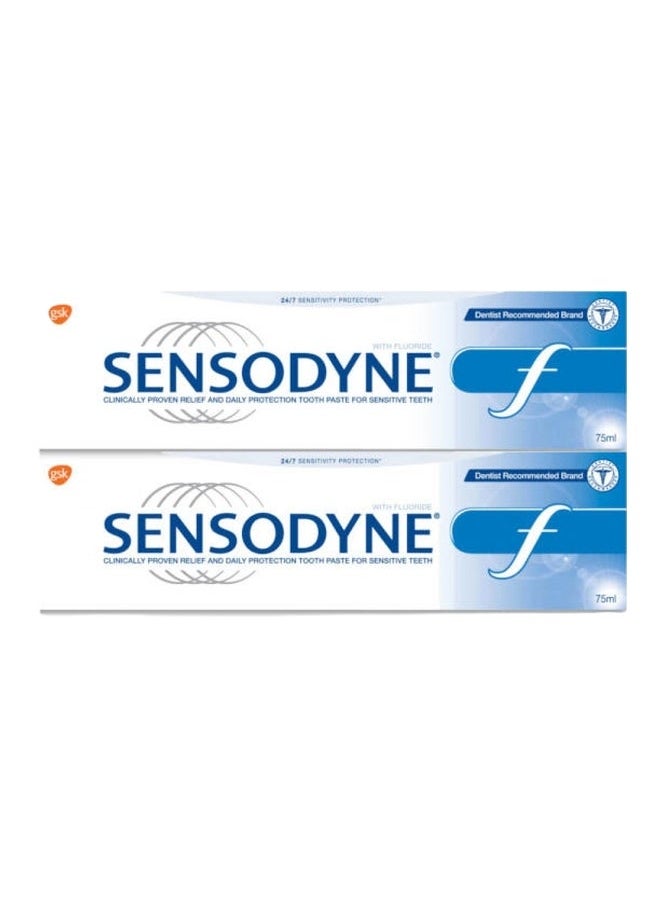 Sensodyne Fluoride Toothpaste, Pack Of 2, 2X75ml 