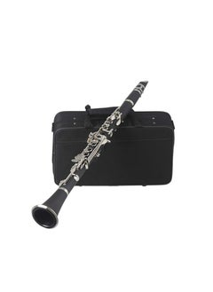 ANDOER Bb Flat Clarinet Black Bakelite Silver Keys Woodwind Instrument with Carry Case Reed Cleaning Cloth Mini Screwdriver  - Image 1