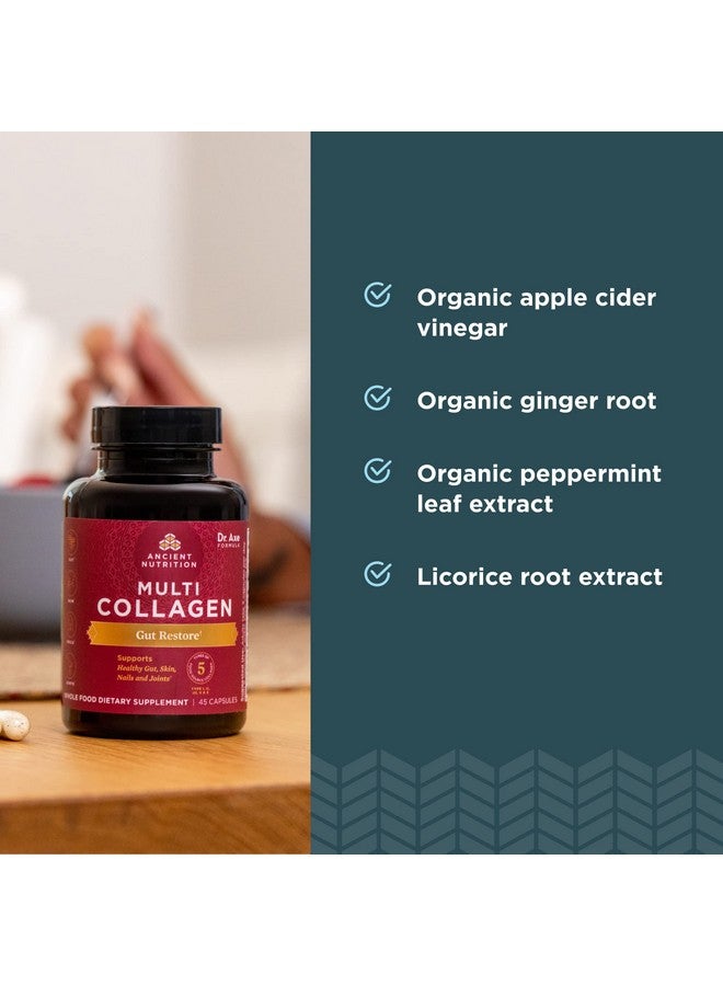 Ancient Nutrition حبوب كولاجين من أنشينت نيوترشن مع بروبيوتيك لصحة الأمعاء، كبسولات متعددة الكولاجين لاستعادة الأمعاء 90 حبة، تدعم الأمعاء والمفاصل والشعر والأظافر، خالية من الغلوتين، مناسبة للباليو والكيتو - Image 5