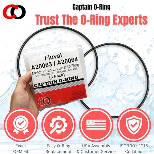 Captain O-Ring – Replacement A20063 A20064 Orings for Fluval 304, 305, 306, 307, 404, 405, 406, 407 Canister Filter Motor Head Lid Seal Ring (2 Pack) - Image 5