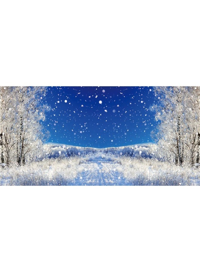 LFEEY 20x10ft Dreamy Forest Snowflake Background Winter Alps Snowy Landscape Photography Backdrop Falling Snow Covered Pine Tree Fir Mountain Snowfield Christmas New Year Holiday Studio Vinyl Props  - Image 1