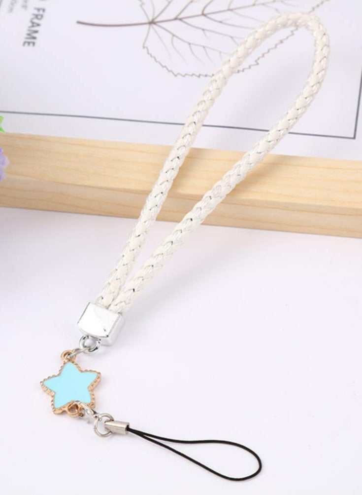 Handmade Leather Cell Phone Lanyard Wrist Strap, Star Charm Keychain, Smartphone Sling, and Wallet Accessory Set (4 Pieces) - Perfect for Cameras and Mobile Devices. - Image 2