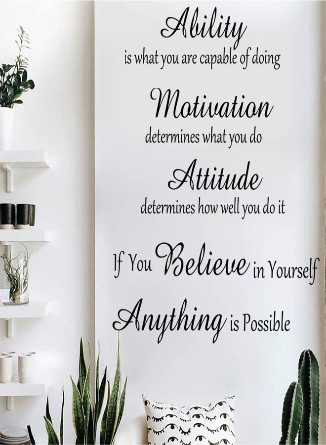 Datesno Inspirational Wall Decal Stickers Motivational Quote Stickers Verse Wall Stickers Peel and Stick Vinyl Wall Decor Removable Positive Wall Sticker for Bedroom Living Room Office Bathroom. - Image 2