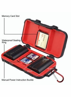 Y&D Camera Battery Memory Card Case, Hard Protector Case Professional Water-Resistant Anti-Shock Storage Box for 2 Batteries 4 SD Cards CF 8 TF  - Image 1