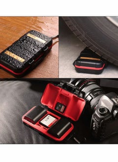 Y&D Camera Battery Memory Card Case, Hard Protector Case Professional Water-Resistant Anti-Shock Storage Box for 2 Batteries 4 SD Cards CF 8 TF  - Image 3
