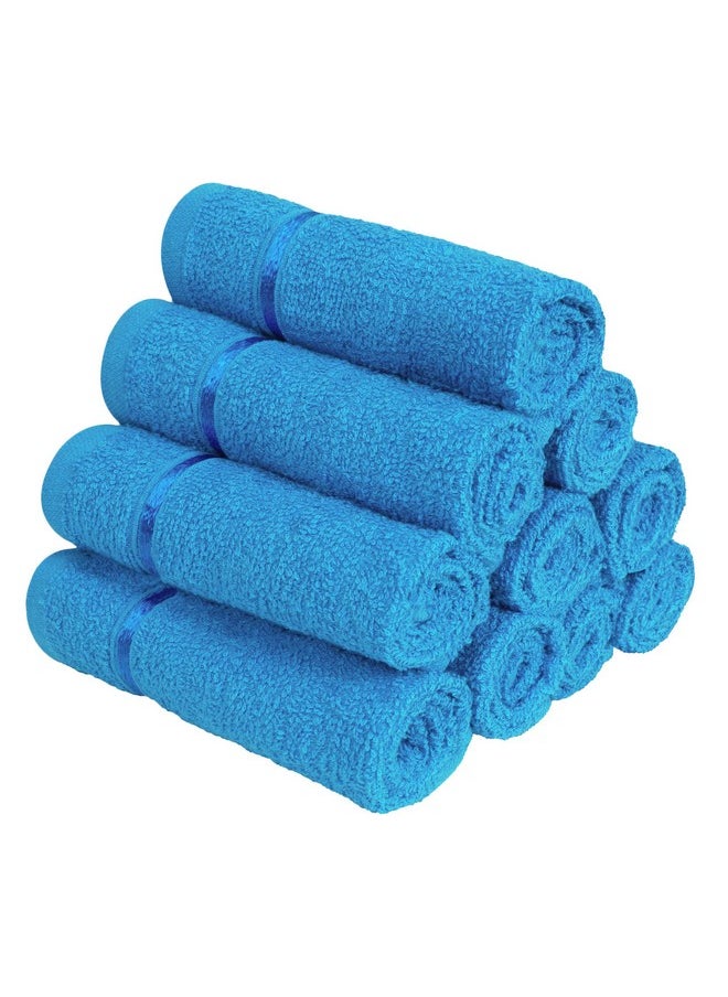 Story@Home Story@Home Face Towel Set of 10 | 100% Cotton Towel | 450 GSM | Blue | Quick Dry Towels for Facewash | Face Towel for Men | Face Towel for Women | Ideal Kitchen Towel | Perfect for Everyday Use  - Image 1