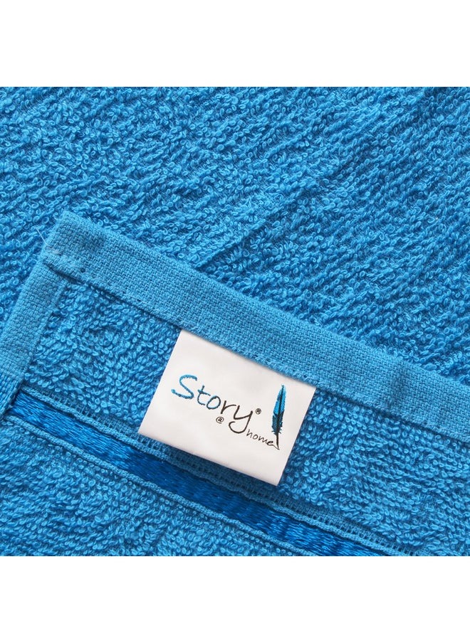 Story@Home Story@Home Face Towel Set of 10 | 100% Cotton Towel | 450 GSM | Blue | Quick Dry Towels for Facewash | Face Towel for Men | Face Towel for Women | Ideal Kitchen Towel | Perfect for Everyday Use  - Image 2