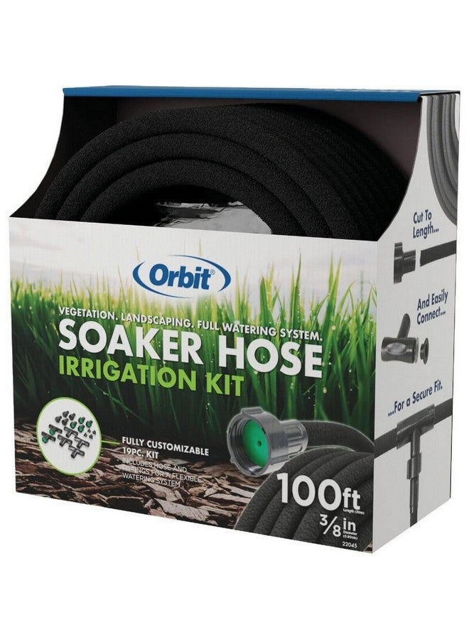 ORBIT Medium Duty Garden Soaker Hose Irrigation Kit Black 3/8 Inch x 100 ft 22045 - Image 1