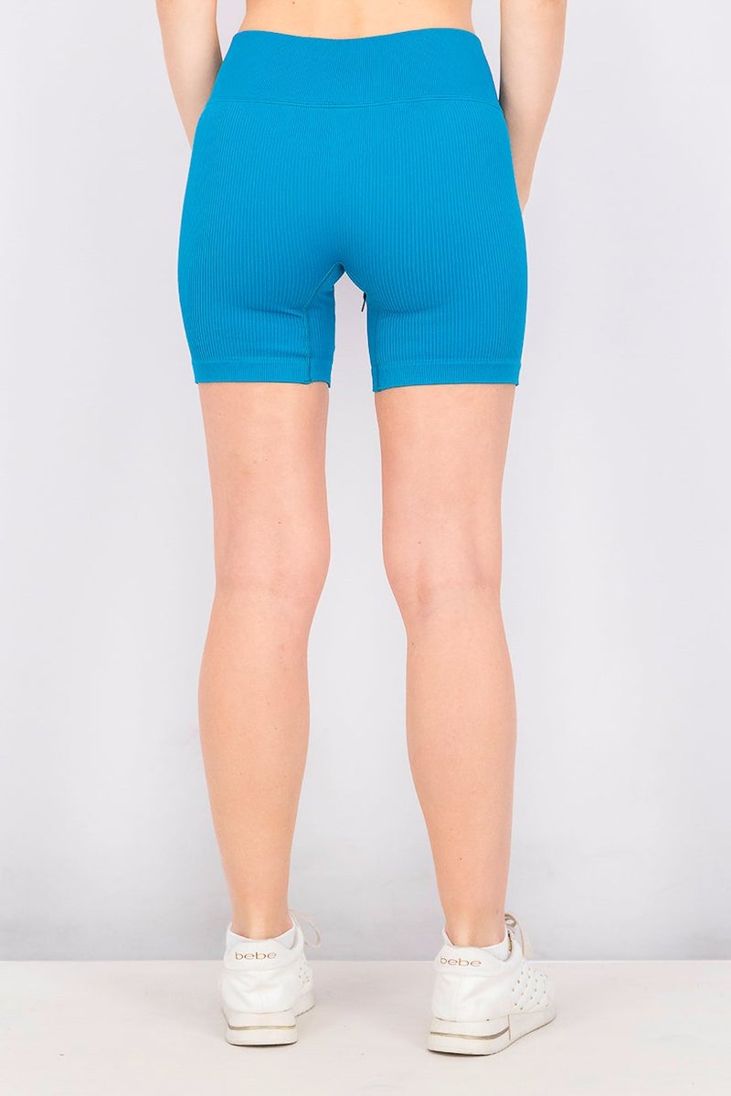 XOXO شورت تدريب للنساء بسحب الحبل، لون أزرق مائل إلى الأخضر - Image 2