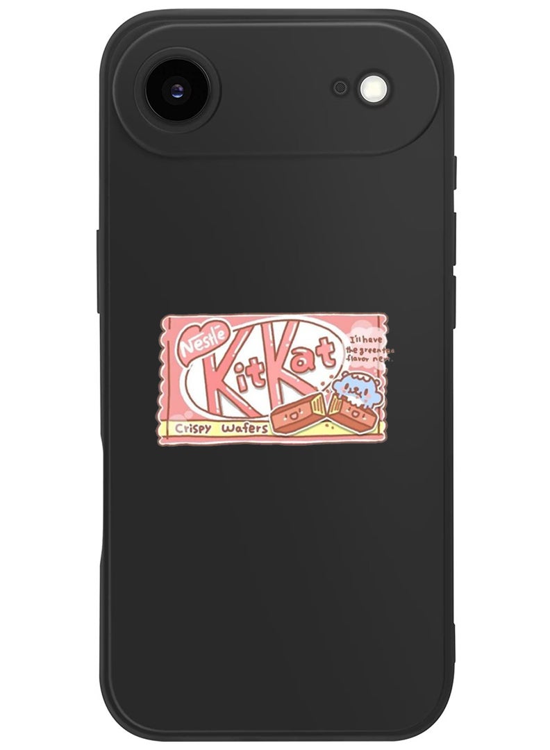 Theodor Protective Slim Fit Case Liquid Silicone Cover with Full Body Protection Anti-Scratch Shockproof Case For Apple iPhone 17 Air (Black) KitKat - Image 1