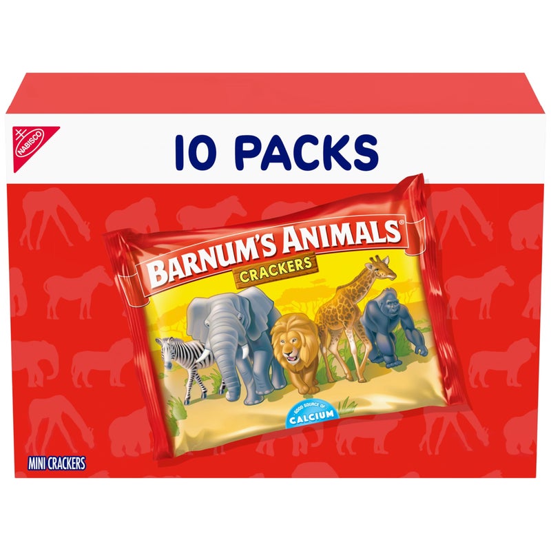 BARNUM'S Original Animal Crackers, Kids Snacks, 10 Snack Packs - Image 1