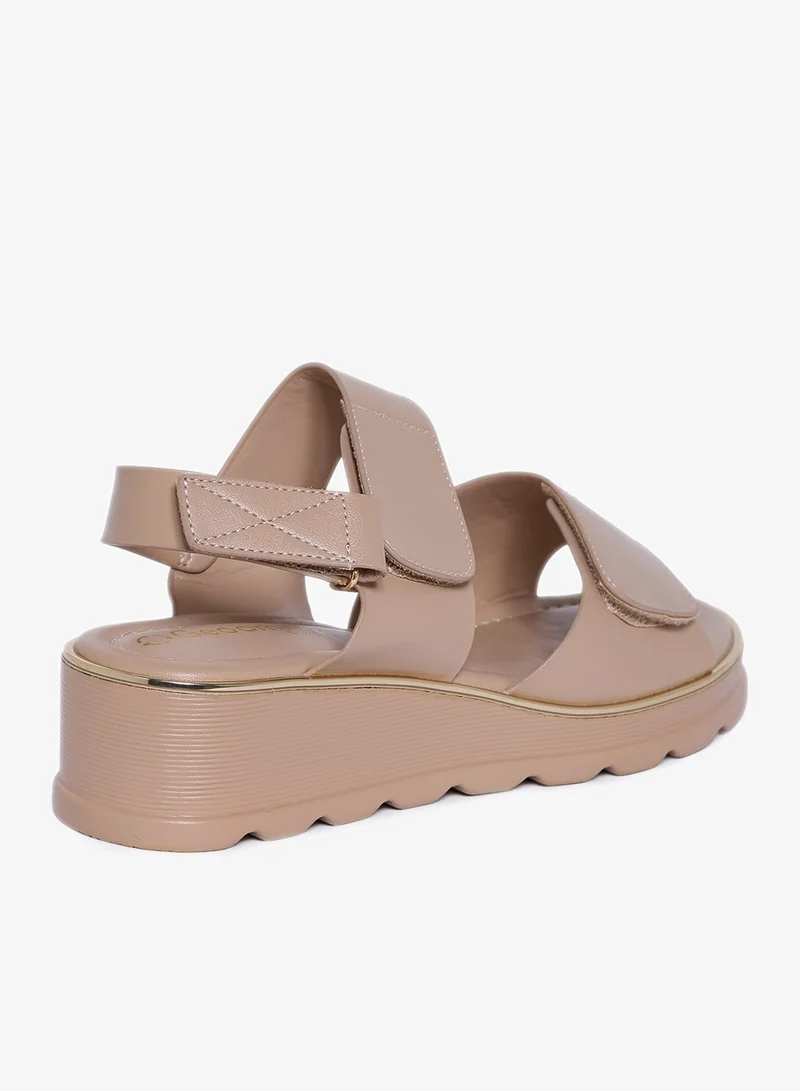 Geoomnii BEIGE Geoomnii Comfort Slide Sandals for Women – Cushioned Slip-On Casual Sandals for Daily Wear, Home, Travel & Walking for Women | Best Price UAE