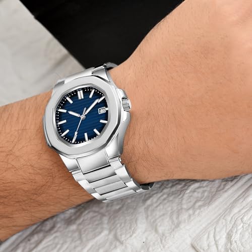 Acnos Blue Colours Plain Dial Quartz Analog Day & Date Calendar Quartz Analog Business Watch - Image 4