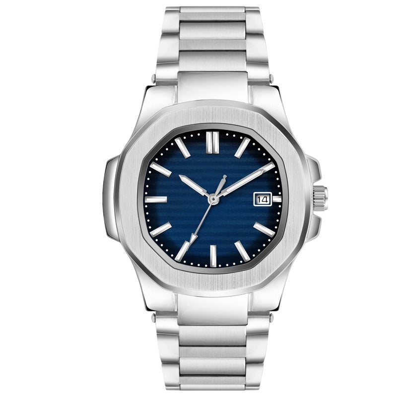 Acnos Blue Colours Plain Dial Quartz Analog Day & Date Calendar Quartz Analog Business Watch - Image 5