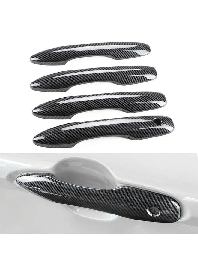 Carbon Fiber Snap On Door Handle Cover For Front Position Not Right Hand Drive - Image 1