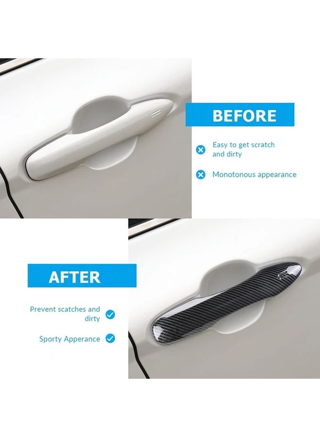 Carbon Fiber Snap On Door Handle Cover For Front Position Not Right Hand Drive - Image 4