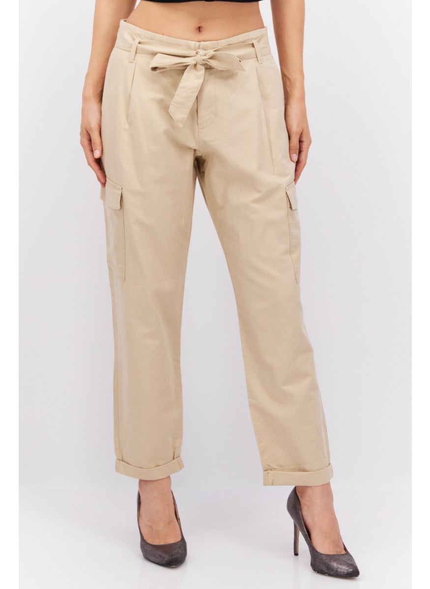 Women Straight Leg Belted Solid Cargo Pants, Tan - pzsku/ZA124D25D1E251B735F79Z/45/_/1725379432/a1390ffe-fa1a-47dc-ab34-c3f3419a0a74