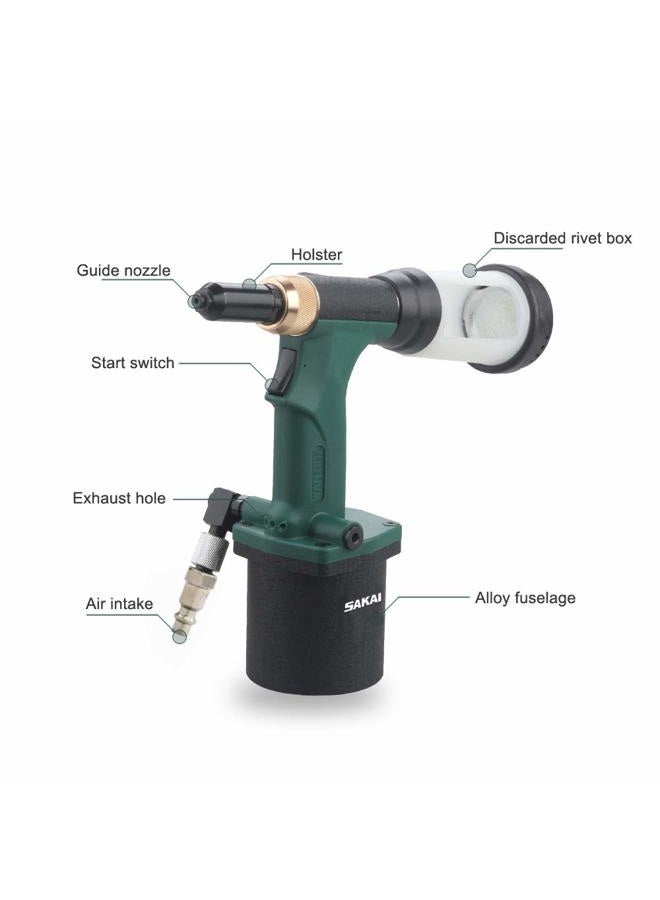 sakai Pneumatic Hydraulic Pulling Rivet Gun Automatic Suction Rivet Air Rivet Tool - Image 2
