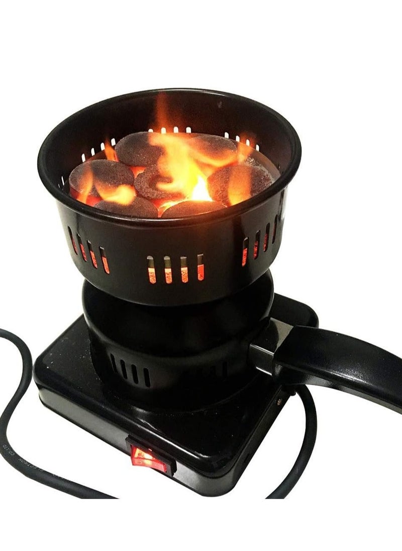 ELTRAZONE - Portable Electric Charcoal Starter | Quick Fire Burner for Hookah, BBQ & More | Removable Handle & Porcelain Coating for Efficient Coal Heating and Easy Use - Image 1