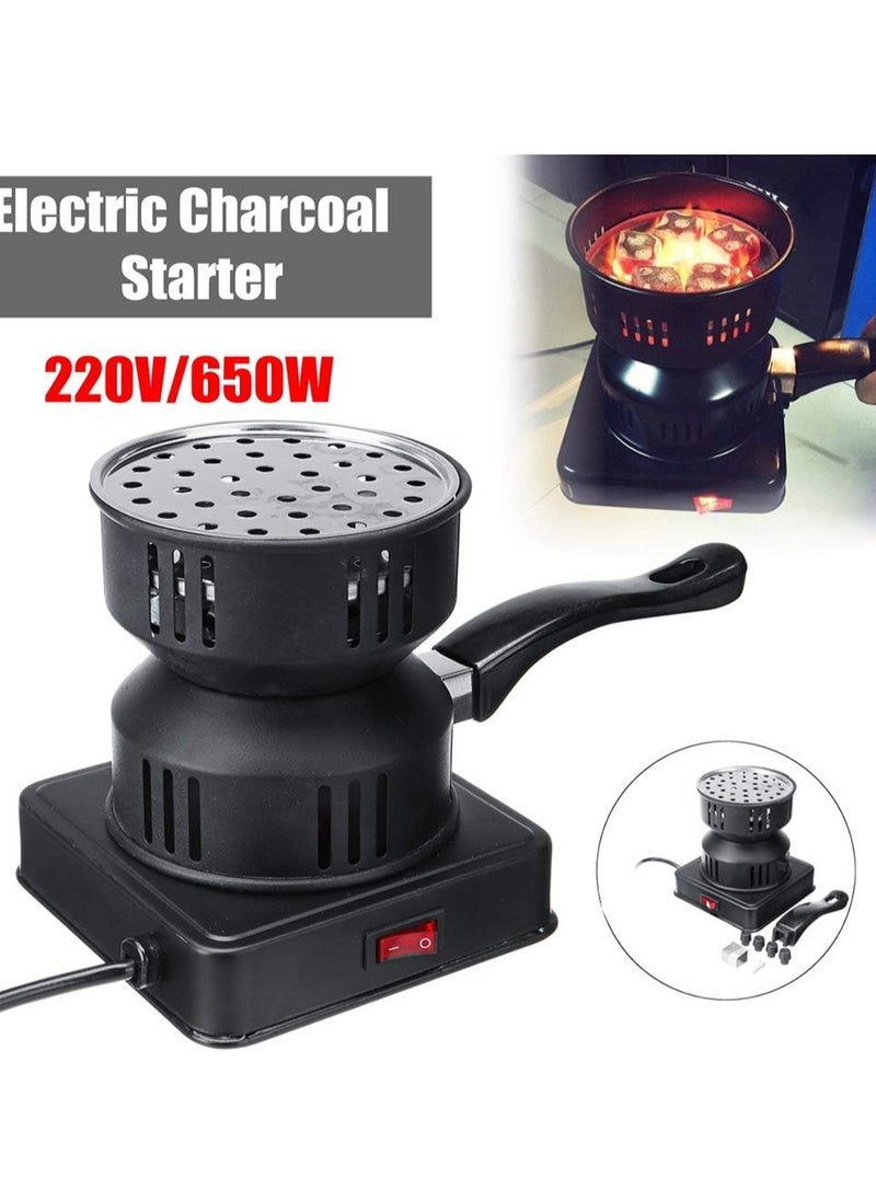 ELTRAZONE - Portable Electric Charcoal Starter | Quick Fire Burner for Hookah, BBQ & More | Removable Handle & Porcelain Coating for Efficient Coal Heating and Easy Use - Image 1