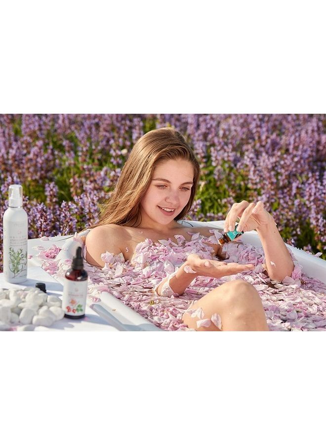 Essences Bulgaria Set "Hair Repair" Organic Essential Oils | Basil (10ml) + Rosemary (10ml) + Clary Sage (5ml) | 100% Pure and Natural | Undiluted | Therapeutic Grade | Family-Owned Farm | Non-GMO | 3pcs  - Image 3