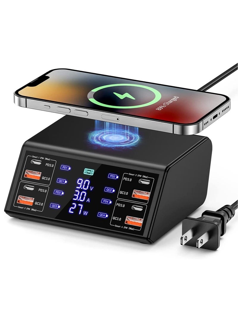 general Universal USB Charger Station - 100W charging station with 8 ports, USB Charger with Fast Charging Technology for Home, Office, or Travel Use, Compatible with iPhone, Samsung, Huawei, and More - Image 1
