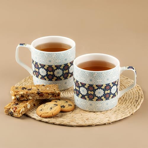 UPC U.P.C. Cup Set of 6 for Tea, Ceramic Microwave Safe Tea Cups Set of 6, Dishwasher Safe Cup, Bone-Ash Free Coffee Cup Set, Gifts for Anniversary Friends Birthday Special Marriage Ceremony-150ml. - Image 2