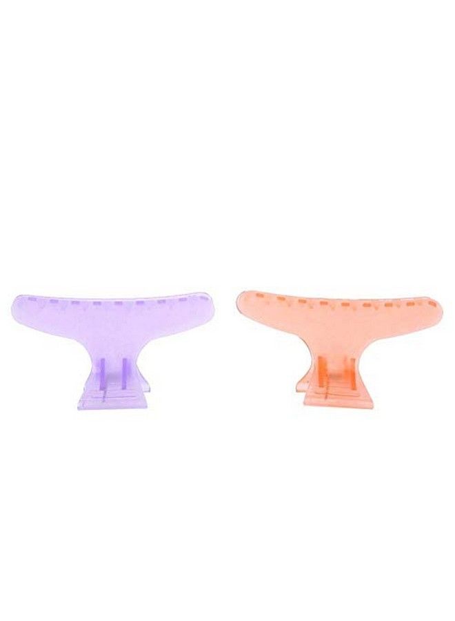 Vruping 12Pcs Professional Salon Hair Claw Butterfly Holding Hair Clip Nonslip Butterfly Hair Clamps C Styling Claw Hair Clamps Salon Hair Color Perm Section Hairdressing Tool(Clear) - Image 5