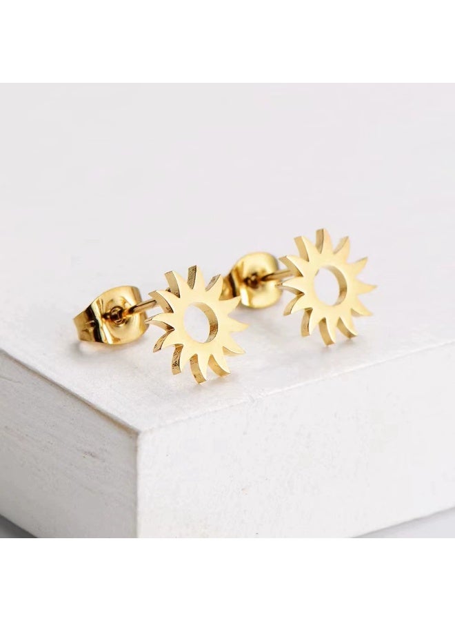 Goolsky Minimalist Titanium Steel Necklace & Earrings Set – Women’s Elegant Dainty INS Style Jewelry, Hypoallergenic Fade-Resistant Daily Wear Gift - Image 4