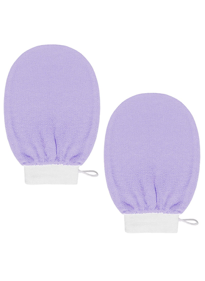 Lesha - 2Pcs Washcloth Skincare Remover Deep Scrub Loofah Cleansing Mitts Exfoliate Cloth Exfoliation Scrubbing Bath Shower Soap Sponge Hand Towel - Image 1