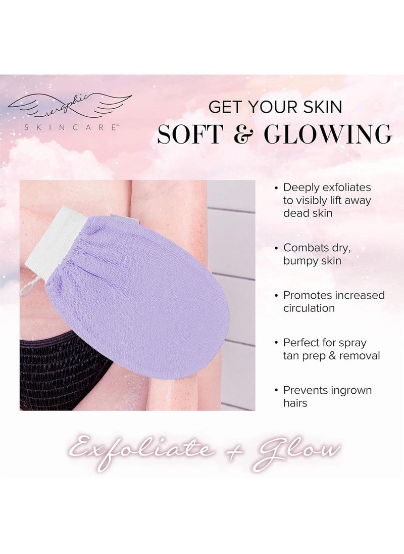 Lesha - 2Pcs Washcloth Skincare Remover Deep Scrub Loofah Cleansing Mitts Exfoliate Cloth Exfoliation Scrubbing Bath Shower Soap Sponge Hand Towel - Image 1