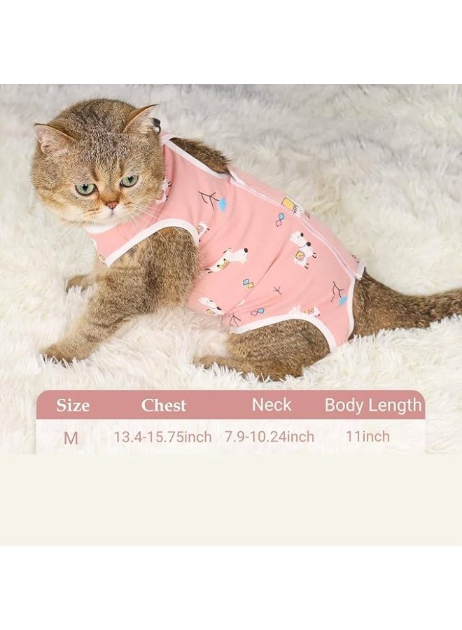 Cat Recovery Suit, Breathable Cat Surgery Recovery Suit Female, Kitten Surgical Full Bodysuit, Cat Onesie, Cat Spay Recovery Suit, for Abdominal Wound Protector, Anti Licking After Surgery, Medium - Image 2