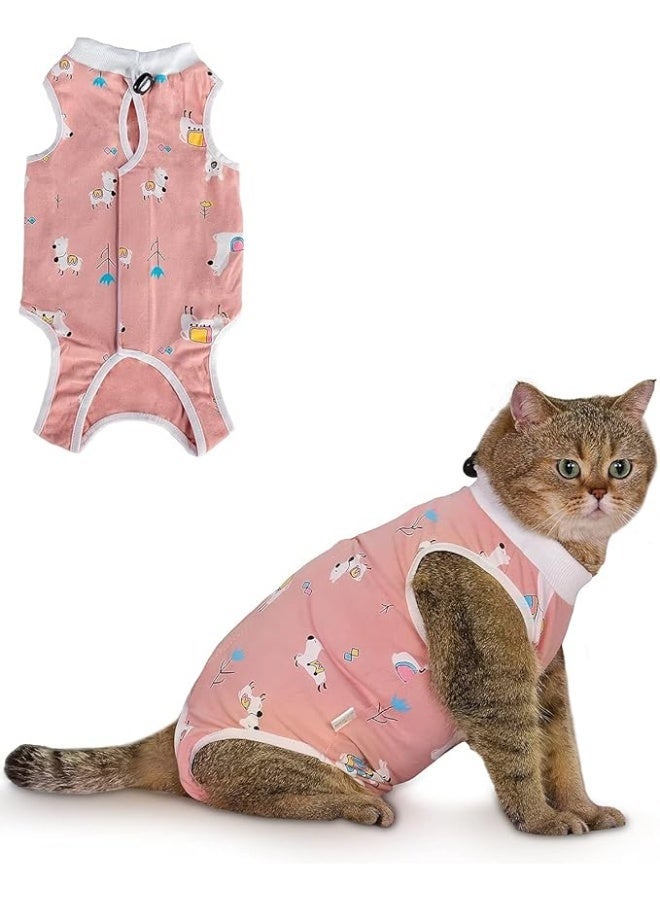 Cat Recovery Suit, Breathable Cat Surgery Recovery Suit Female, Kitten Surgical Full Bodysuit, Cat Onesie, Cat Spay Recovery Suit, for Abdominal Wound Protector, Anti Licking After Surgery, Medium - Image 1