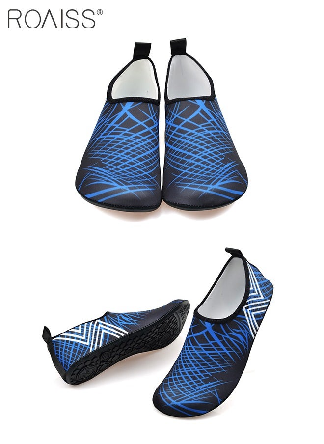 Men's Water Beach Shoes Adult Men Outdoor Quick Dry Aqua Barefoot Beach Shoes Soft Soled Non Slip Diving Shoes Fashion Pattern Exercise Fitness Shoes Colorblock Water Shoes