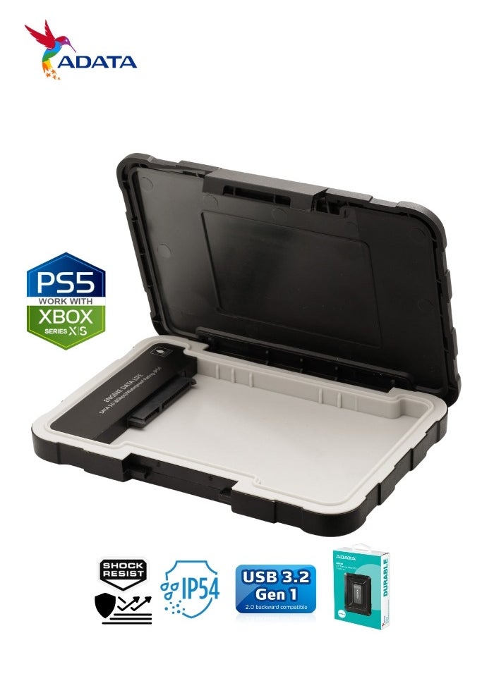 ADATA ED600 DURABLE External Enclosure for HDD and SSD  | Compatible with PS5 XBOX | Water Dust Resistance 2.5"  - Image 5