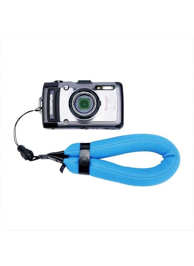 JJC - Waterproof Camera Floating Wrist Strap for Olympus Tough TG-6 TG-5 TG-4 TG-3 Fujifilm FinePix XP140 XP130 XP120 Nikon Coolpix W300 W150 Gopro Hero 9 8-Blue - Image 1